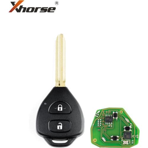 XHORSE XKTO05EN Wired Universal Remote Key For Toyota XKTO05EN Flat 2 Buttons for VVDI VVDI2 Key Tool 5PCS/lot