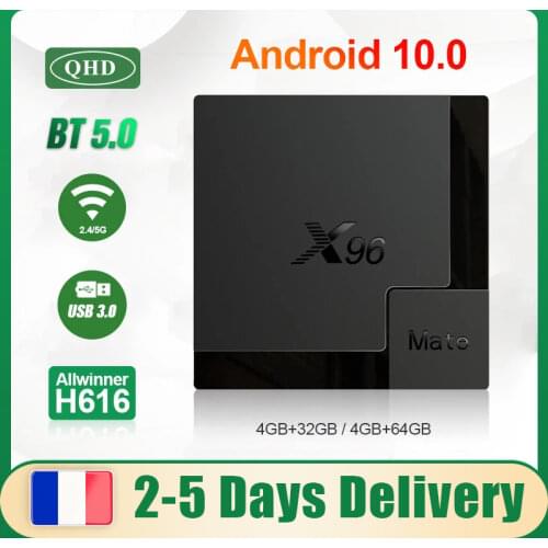X96 Mate TV BOX Android 10.0 4G 64GB 32G 2.4G/5G WiFi BT v5.0 Allwinner H616 Quad Core Smart TV BOX 4K Media Player PK X96 MAX