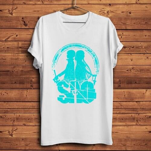 SAO Kirigaya Kazuto Kirito Yuuki Asuna funny anime tshirt men white casual Tee homme Sword Art Otaku unisex streetwear t shirt