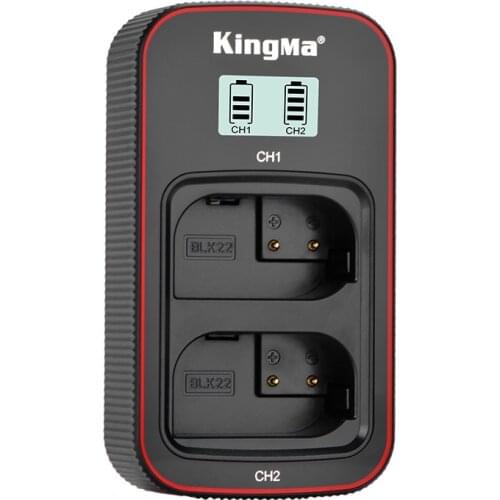KingMa DMW-BLK22 LCD Dual USB Charger Battery Charger for Panasonic DMW-BLK22 Battery Lumix DC-S5 Camera