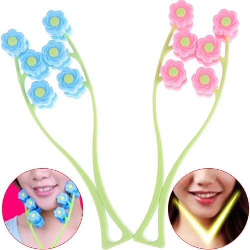 1pcs Facial Massager Roller Portable Flower Shape Anti Wrinkle Face-Lift Slimming Face Relaxation Massage Beauty Tools New