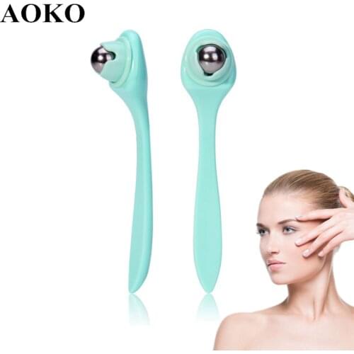 AOKO 1pc Mini 360 Degrees Face Roller Eye Massager Reduce Puffiness Dark Circles Fine Lines Anti-Wrinkles Skin Care Tool