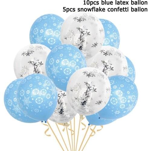 10/15pcs Snowflake Latex Balloons Christmas Decorations for Home New Year Snow Balloon Noel Xmas Supplies