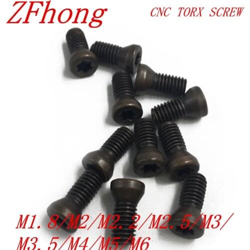 20-50pcs M1.6 m1.8 m2 m2.2 m2.5 m3 m3.5 m4 M5 M6 CNC Insert Torx Screw for Replaces Carbide Inserts CNC Lathe Tool