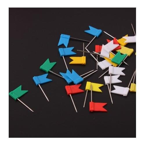 20 pcs/Pack Plastic 5colors mixed pack flag shape Pins Broches Pushpin Tables Thumbtack Nails