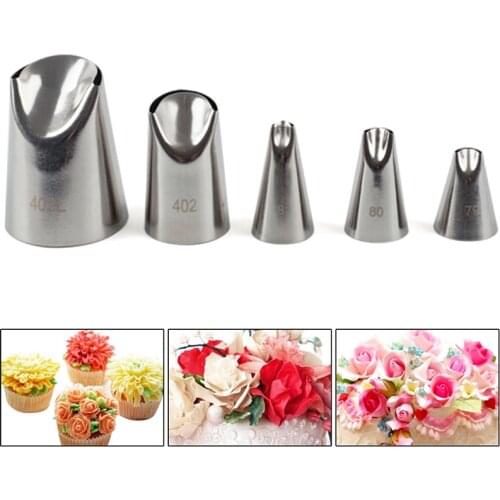 5Pcs/Set chrysanthemum Flower Icing Piping Nozzles Tips Cake Decoration Tools Kitchen Pastry Cupcake Baking Pastry Tools hot