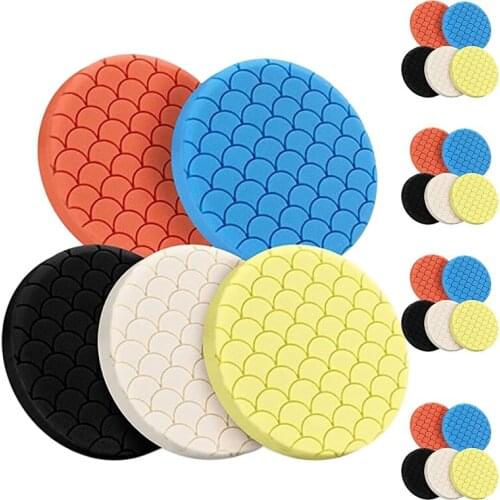 5Pcs Polishing Pads Buffing Sponge Pads Kit for Car Buffer Polisher Sanding, Waxing, Polishing, Sealing Glaze
