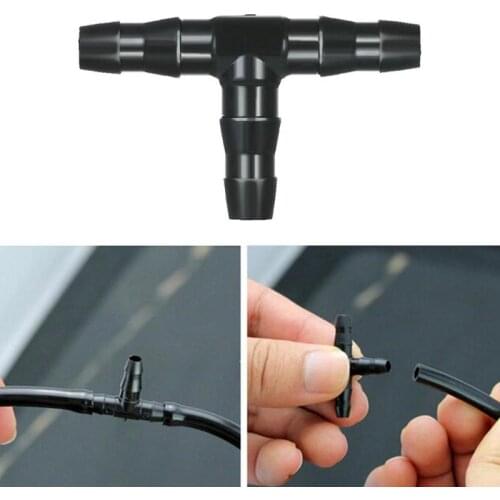 50Pcs Yard Garden Type T Barbed 4/7mm Barb Tee Connector Irrigation Ploy Tee Pipe Barb Hose Fitting Joiner Drip System S27