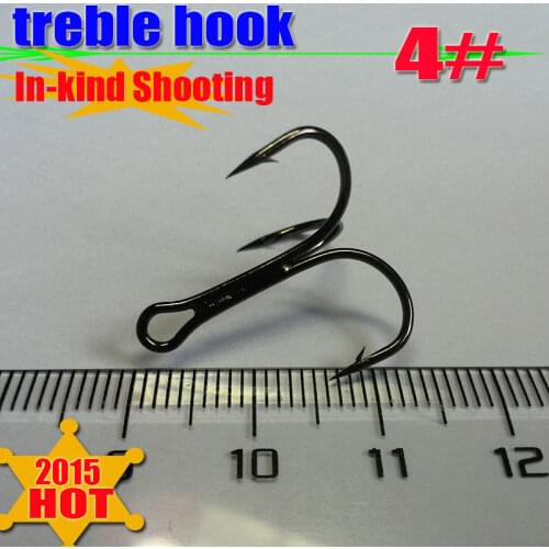 Free shipping Treble Fishing Hooks High Quality 4# 1$ off one more purchase high-carbon steel 20pcs