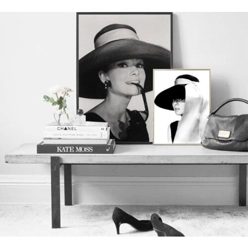 British Goddess Actress Print Black White Photography 1960s Poster Vintage Wall Art Canvas Painting Picture Home Wall Art Decor