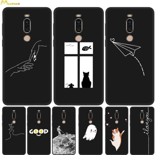 For Meizu V8 Pro Case For Meizu Note 9 Phone Cover Silicone Coque For Meizu Note 8 Cases Note9 Note8 Cartoon Black TPU Fundas