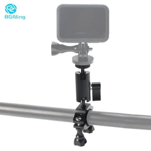 Cycling Bike Handlebar Mount Holder Clip Bracket Anti-loose Tube Clamp 360 Rotation 1/4" for Gopro Hero 8 7 6 Max Action Camera