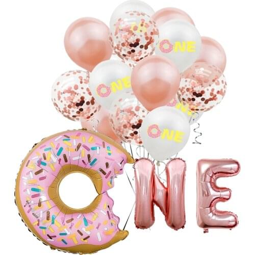 Foil Cake Donuts Grow Up One Balloon Balloons Birthday Balloon Decorations Big Inflatable Helium Sweet Globe Kids Toys