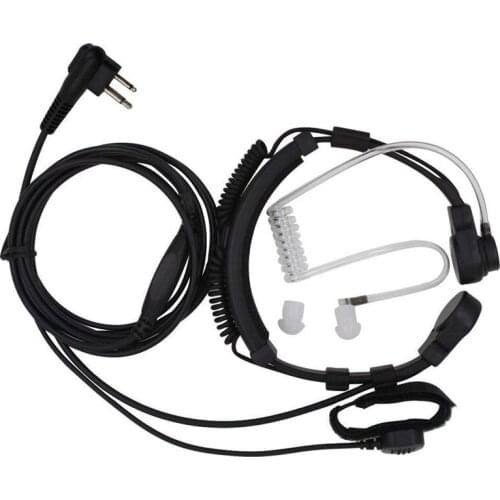 Throat Mic Miniphone Covert Acoustic Tube Earpiece Headset for Motorola GP88S CP200 gp3688 Two Way Radio