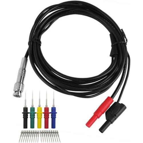 Hantek HT30A BNC to Dual Banana Head Test Line Leads Adapter + 5Pcs Back Probe