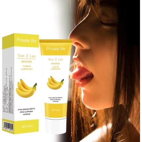 Sex Lubricant 30ml Water-based Banana flavor Sex Oil Vaginal and Anal Gel Adults Sex Product oral sex lubricants