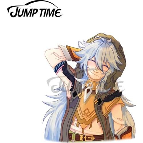 JumpTime 13 x5.8cm For Razor Genshin Impact Peeker Car Stickers Vinyl Window Trunk Decal Occlusion Scratch Windshield Decoration