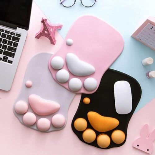 Cute Cat Paw Mouse Pad Anti-Slip Silicone Mice Mat PC Laptop Computer Office Comfort Wrist Rest Support Gaming Accessory
