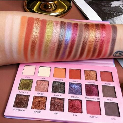 Beauty Glazed Makeup Eyeshadow Pallete makeup 18 Color Shimmer Pigmented Eye Shadow Palette Make up Palette maquillage TSLM1