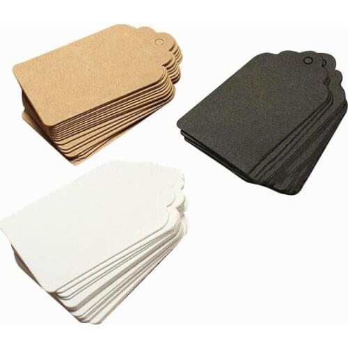 Hot 100Pcs Kraft Paper Hand Made Tag With Love for DIY Gift Box Tag Candy Cupcake Thank You Tags/Handmade Favors Name Brand Tag