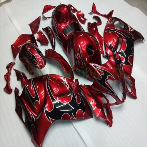 Motorcycle Fairing for 2008-2016 GSX-R1300 08 09 10 11 12 13 14 15 16 motor panels+Bolts+Injection mold black flames