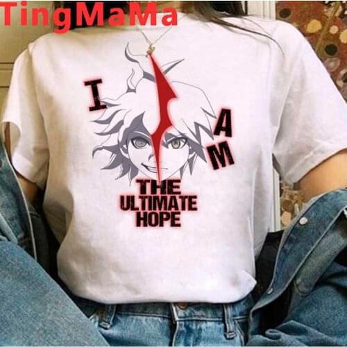 Danganronpa Nagito Komaeda Ouma Kokichi summer top men print graphic tees japanese couple clothes white t shirt t shirt tshirt
