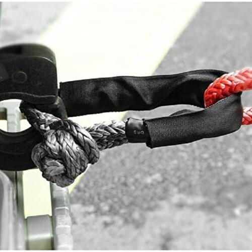 1PC 35,000 Lbs Synthetic Soft Shackle For Car Flexible ATV Winch Rope Towing Recovery Straps 16T Nylon Cable Car Accessories