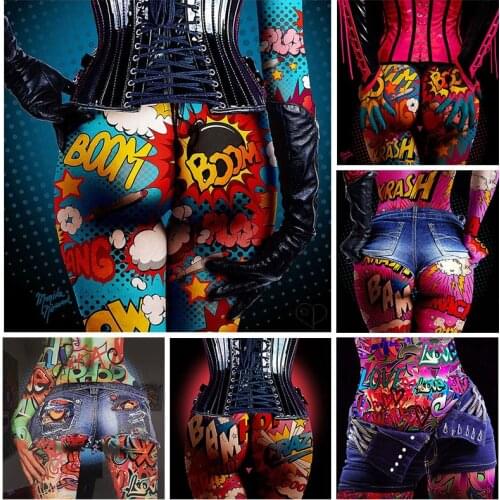 Sexy Woman Ass Graffiti Posters And Prints Abstract Beauty Buttocks Canvas Painting Home Decoration Living Room Wall Art Picture
