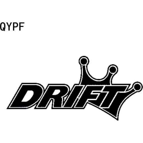 QYPF 15.9cm*7.5cm Novelty Drift King Car Window Windscreen Body Sticker Decal Black Silver Vinyl C15-1507