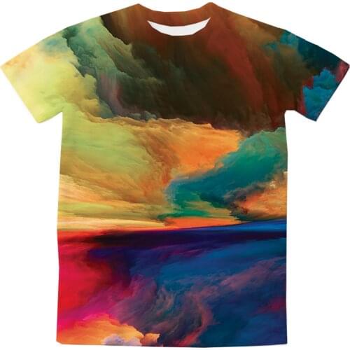 REAL American US SIZE Colored World Explosions 2 styles 3D Sublimation Print T-Shirt