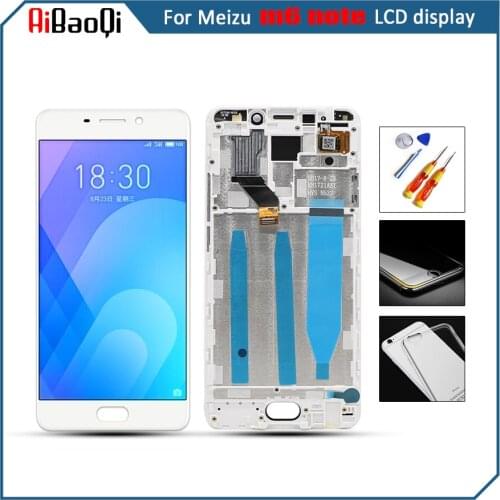 For Original assembly Meizu M6 Note Touch Screen Digitizer + LCD Display For Meizu Note 6 5.5" Cellphone Black White