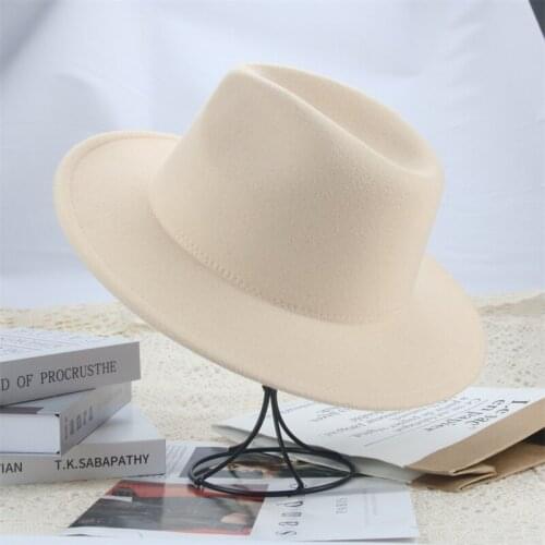 Fedora hats for women black white band classic panamas felted hats for men formal church wedding women hats sombreros de mujer