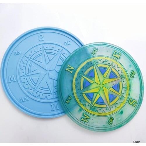 Compass Silicone Resin Tray Mold Epoxy Resin Mold Suitable for Diy Resin Casting