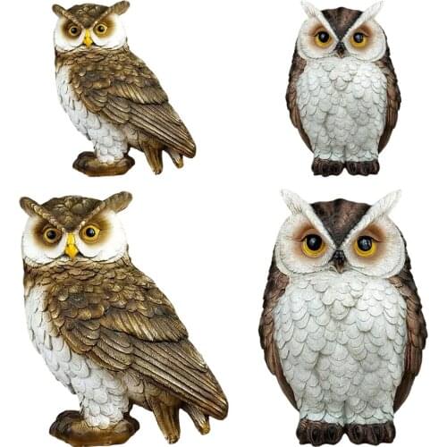 Owl Statue Decor. Owl Figurines. Modern Home Decor Statue, Small Decor Items for Shelf, Living Room Bedroom Office Decoration