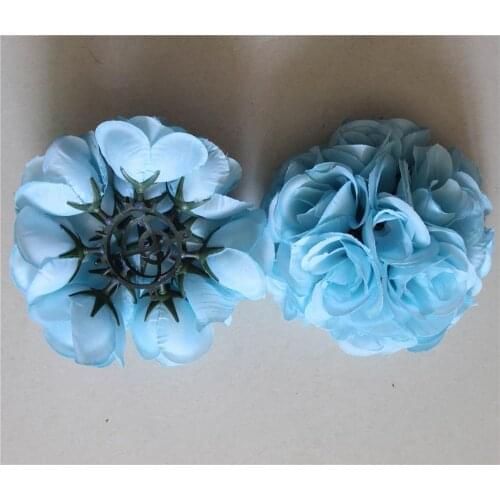 SPR 15cm wedding silk kissing ball meeting place decoration lake blue-plastic inner,celebration flower ball,party decoration