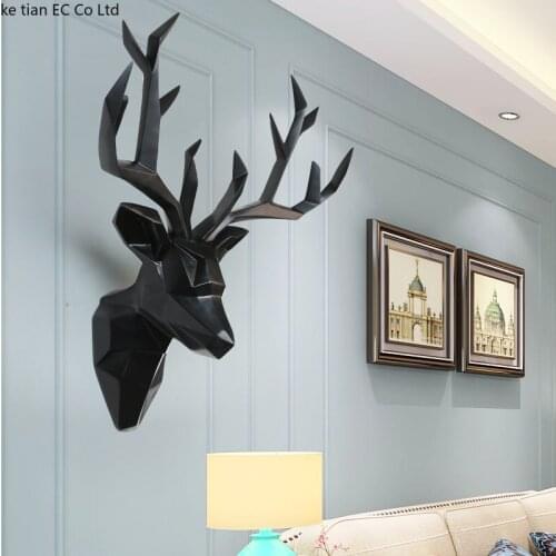 Nordic deer head decoration wall hanging mural retro home bar wall pendant living room wall pendant
