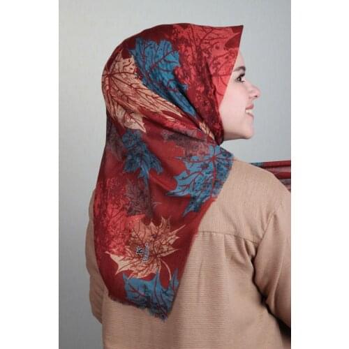 VERTU PATTERNED LINEN FLAMLI SCARF-DESEN-23-RENK-09