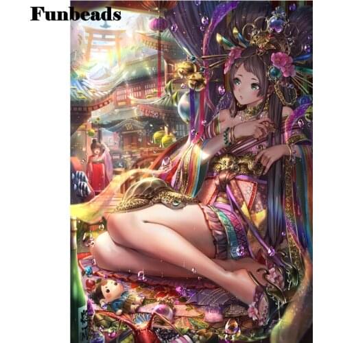 Japanese princess diamond painting square 3d cross stitch diamond mosaic diy set diamond embroidery girl room art picture FF688