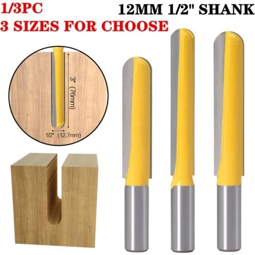 1pc 12mm 12.7mm Shank Ball Nose Core Box Wood Router Bit Carbide Long Blade Woodworking Router Bits Milling Cutters