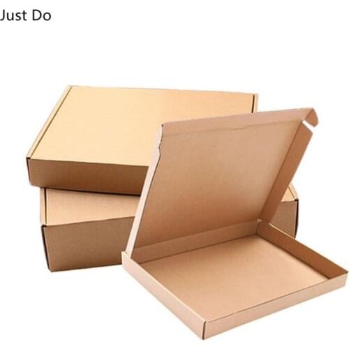17*3cm 100pc Large Brown Corrugated Shipping Box Delivery Cardboard Packaging Box for Mail