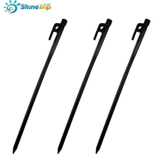 2pcs Forged Steel Tent Stakes Camping Tent Peg Outdoor Canopy Nails Heavy Duty Tent Pegs with Electroplated Coating