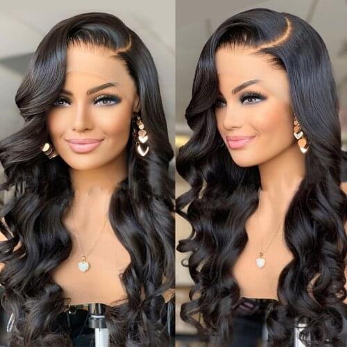 30inch Body Wave Lace Front Human Hair Wigs For Black Women Indian 13x4 Lace Frontal Wigs with Natural Hairline Pre Plucked