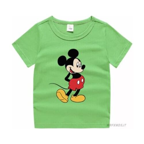 Disney Minnie Mickey T-shirt Summer Kids Boy T-shirt Baby Girl T-shirt Cartoon Top Short Sleeve Printed Kids Clothes