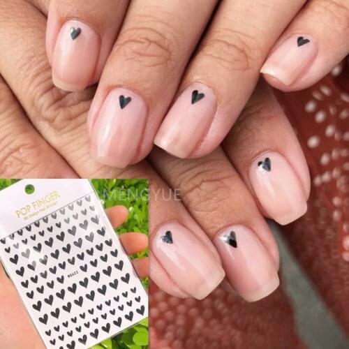 Hot Sale Love Heart 3D Tips Art Transfer Stickers Decals Manicure Decoration Nails Tools Nail Art Nail Sticker