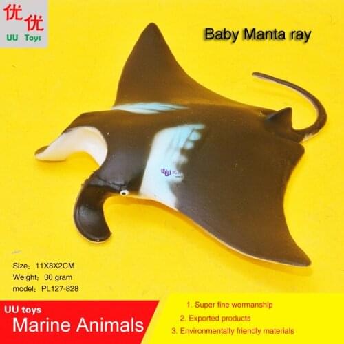 Hot toys blue baby devil rays flying rays Manta ray Simulation model Marine Animals Sea kids gift educational Action Figures