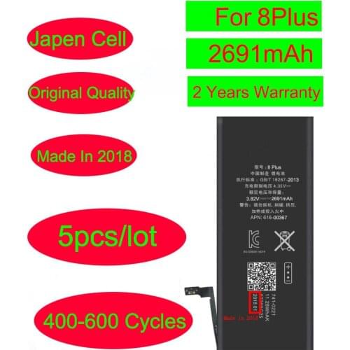Isun 5pcs/lot Brand New Batteria For iPhone 8Plus 5.5' 2691mAh Batarya Replacement Battery Li-ion Batteries