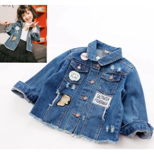New Arrival Boys Girls Fashion Denim Jacket Kids Denim Outerwear Jacket Coat Child Short-style Denim Jacket