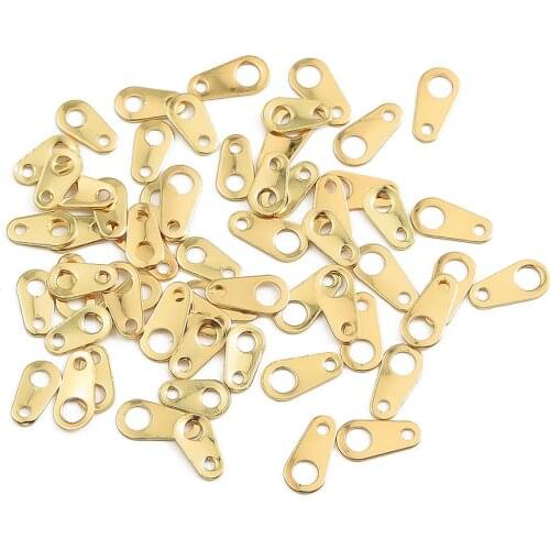 18k Gold Plated 10Pcs/Lot 3.5x7mm/4x8mm Copper Connector Spacer Findings For Jewelry Making Bracelets Earrings Necklace Supplies