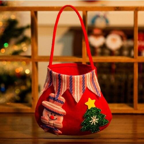Christmas Xmas Tree Hanging Ornament Cartoon Gift Bag Decorations Christmas Bags Holders Home Party Gift Bags
