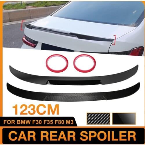 Car Carbon Fiber Rear Trunk Spoiler Wing Boot Lip For BMW F30 F35 F80 M3 4 Door Sedan M4 Style Spoilers Accessories Car Styling